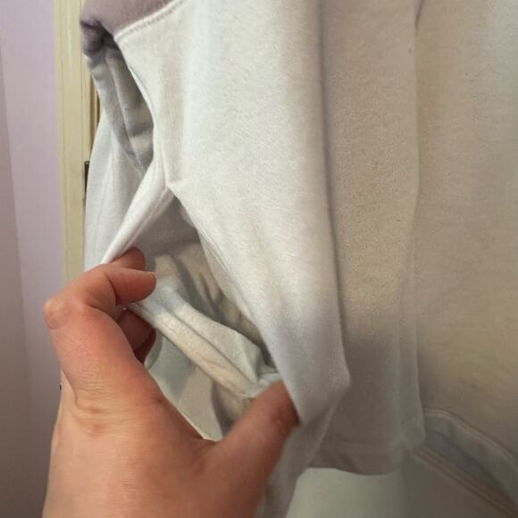 Victoria’s Secret PINK Oversized Varsity Cowl Neck Sweatshirt Size XL Colorblock - Picture 13 of 14